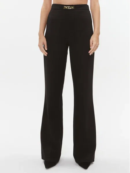 TWINSET Pantaloni din Flare Fit negru