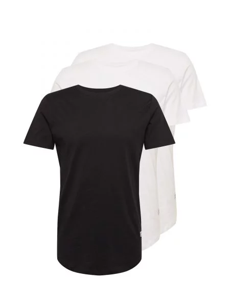 JACK & JONES Tričko JJENoa černá bílá