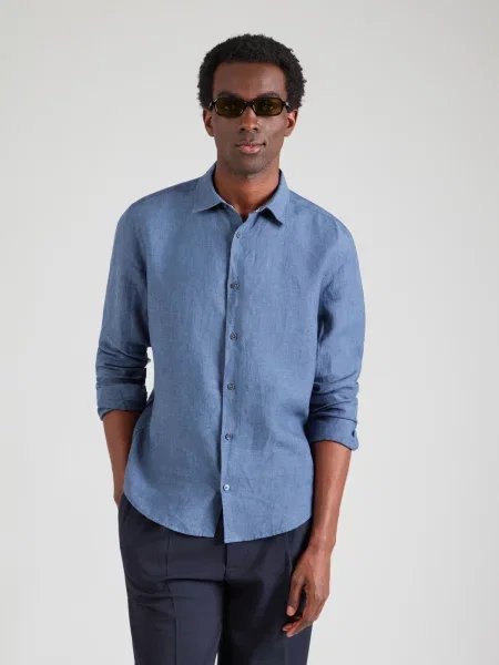 OLYMP Cămașă denim albastru
