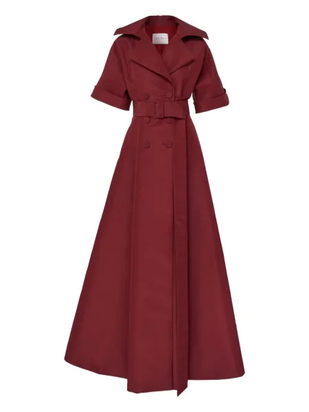 Krótka sukienka maxi Carolina Herrera garniturowa czerwona