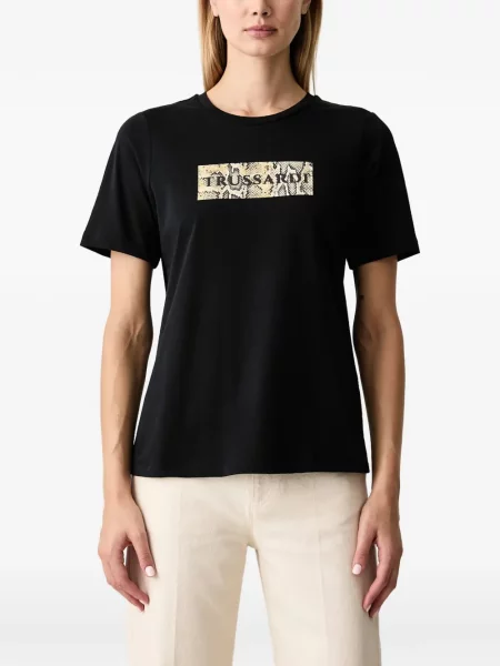 Tricou Trussardi cu imagine negru
