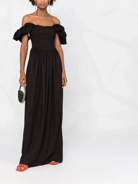 Kostiumas maksi maxi suknele V:pm Atelier juoda