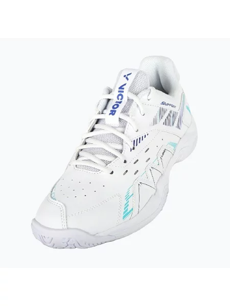 Кросівки для бадмінтону VICTOR AG bright white/hunter green білі