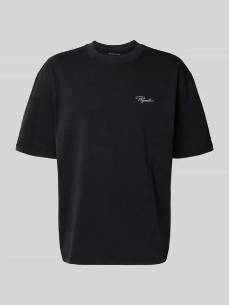Oversized T-shirt z Wyhaftowane logo Pegador czarna