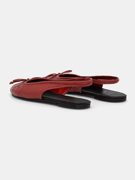 Answear Lab balerini de piele rosu cu deschis