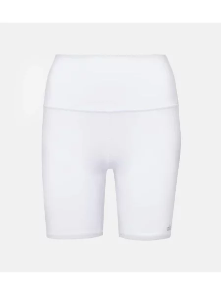 Szorty Alo Yoga z wysoką talią białe