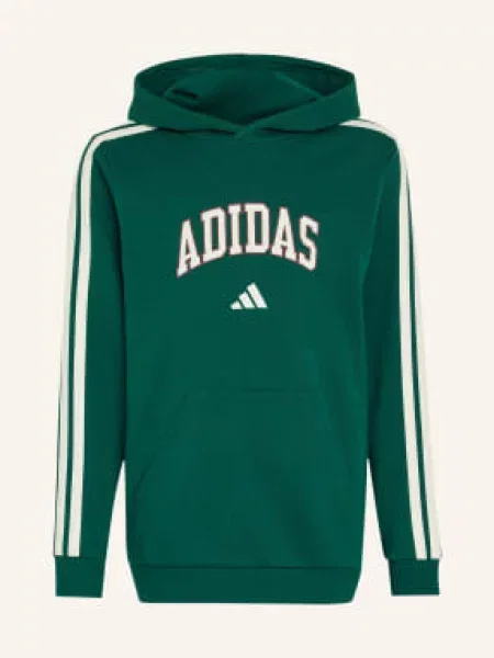 Adidas Mikina S Kapucí Codes Collegiate Graphic tmavě zelená bílá
