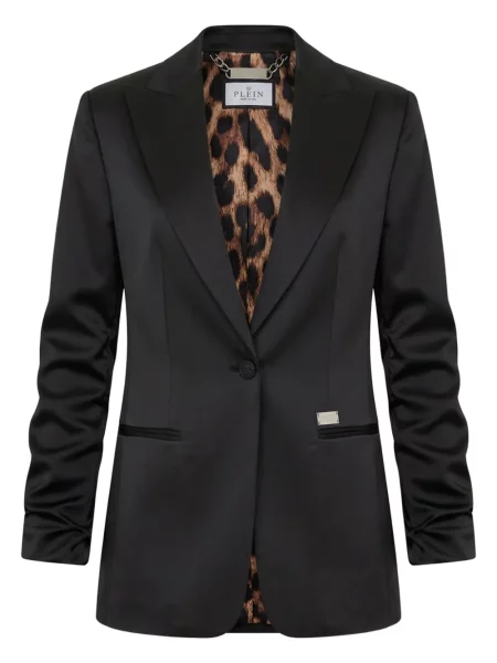 Sacou Philipp Plein cu volane negru