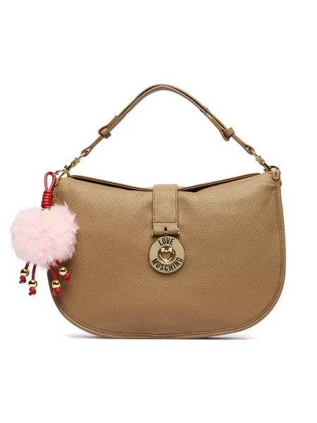 LOVE MOSCHINO Дамска чанта бежов