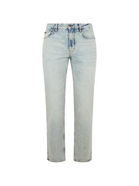 Blugi Emporio Armani cu autograf albastru