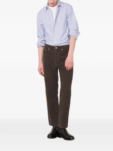 Pantaloni Officine Générale de catifea cord maro