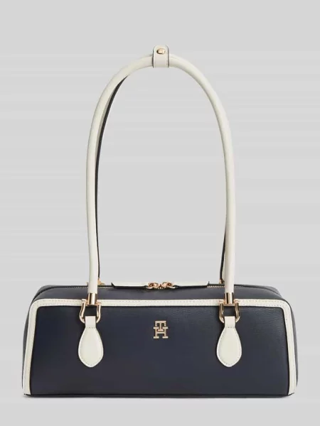 Torebka z uchwytem z materiału skóropodobnego model TH GRACE SHOULDER BAG' Tommy Hilfiger granatowa