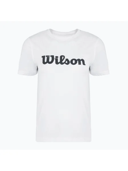Női tenisz póló Wilson Team Graphic Script W világos script. Méret: XS fehér