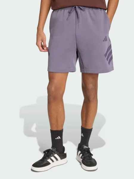 Шорты Adidas в полоску фиолетовые