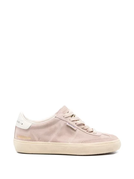 Sneakerși Golden Goose din piele de căprioară auriu