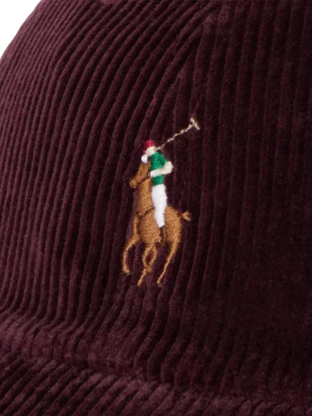 Μικρός κασκέτο Polo Ralph Lauren με χαμηλή μέση υφαίνω διαγωνίως πράσινο
