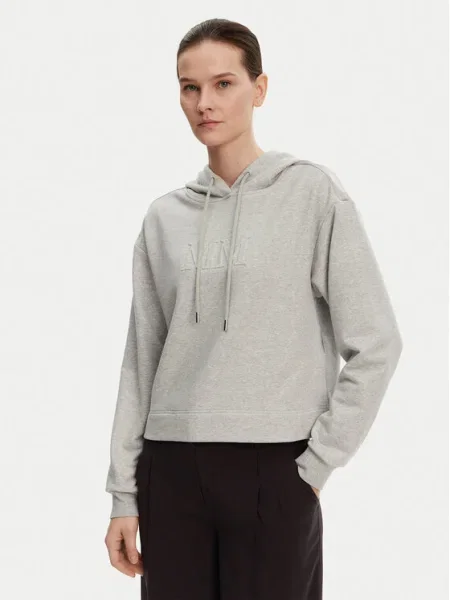 MM bluză femei cu glugă neted gri