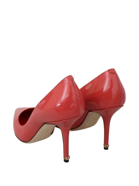 Pantofi cu toc Dolce & Gabbana din piele de lac roz