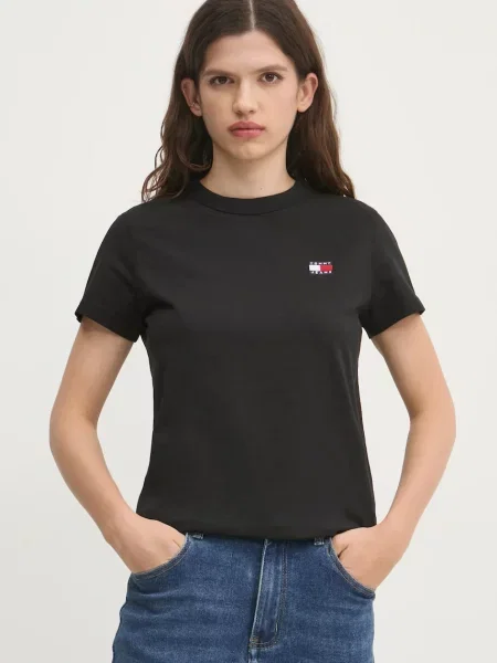 Tričko Tommy Jeans černá