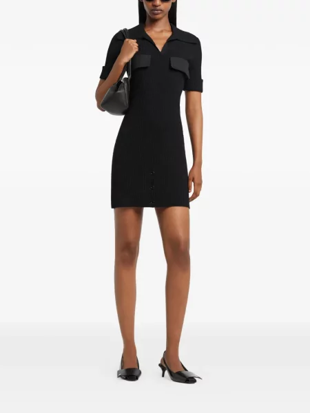 Rochie mini Courreges tricotate de costum negru