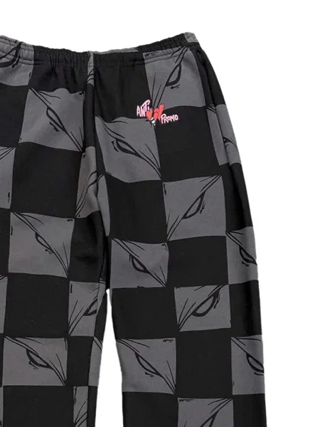 Pantaloni Anti Promo în carouri negru