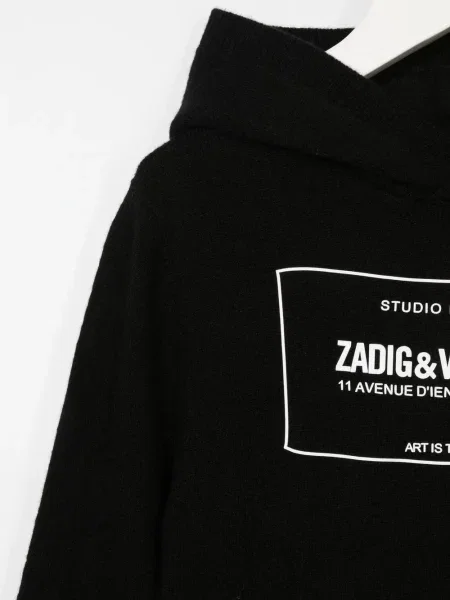 Bluza z kapturem dziecięca Zadig & Voltaire czarna