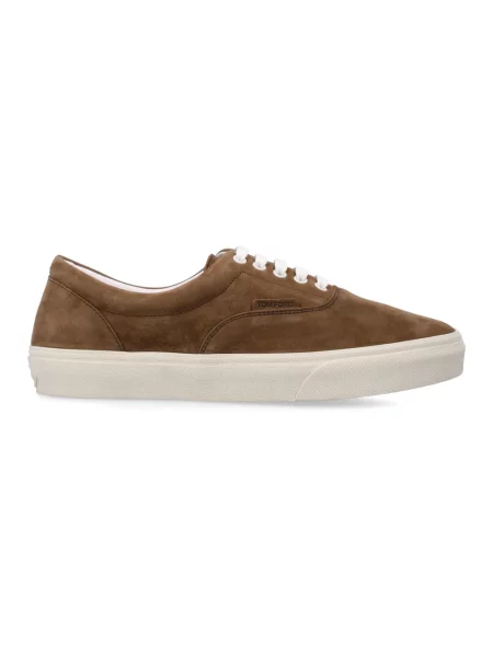 Sneakersy Tom Ford skórzane brązowe