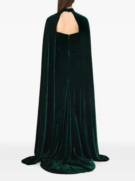 Rochie cu volane Costarellos cu volane verde