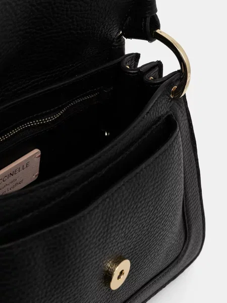 Coccinelle чанта crossbody дамска от кожа черно