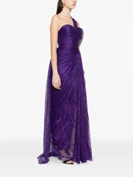 Drapiruotas kostiumas maksi maxi suknele Iris Serban violetinė