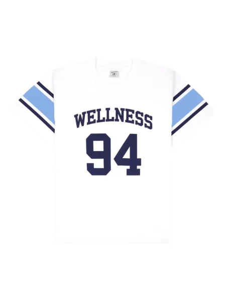 Tricou Sporty & Rich cu dungi alb