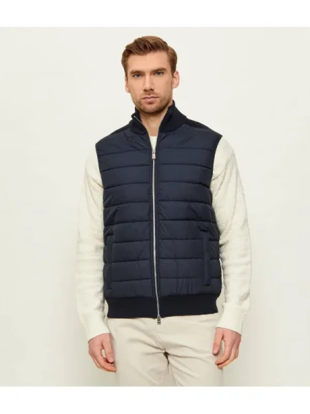 BOSS BLACK Vestă H-Urwin cu adaos de lână negru