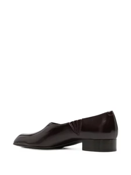 Pantofi loafer Khaite din piele roșu