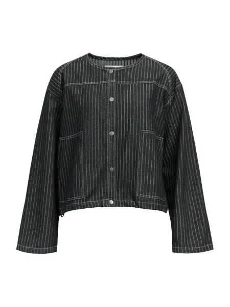 OBJECT Geacă de primăvară-toamnă JAMY negru denim alb