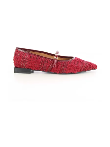 Balerinki Angel Alarcon eleganckie czerwone