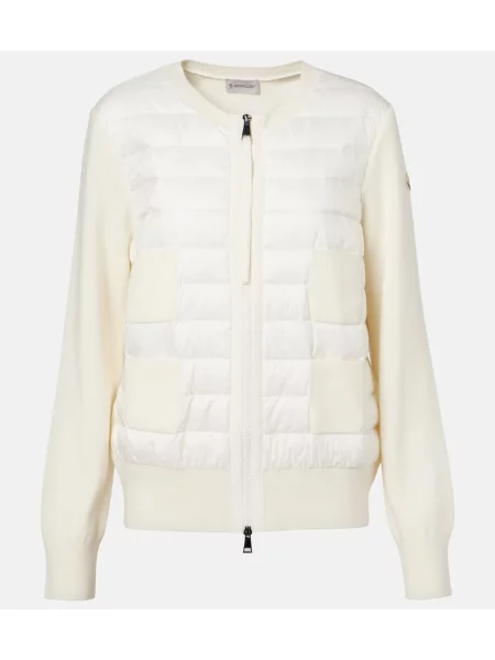 Cardigan Moncler de lână alb