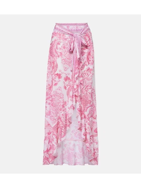 Rochie Camilla cu imagine din jerseu roz