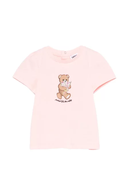 Koszulka dziecięca Moschino różowa