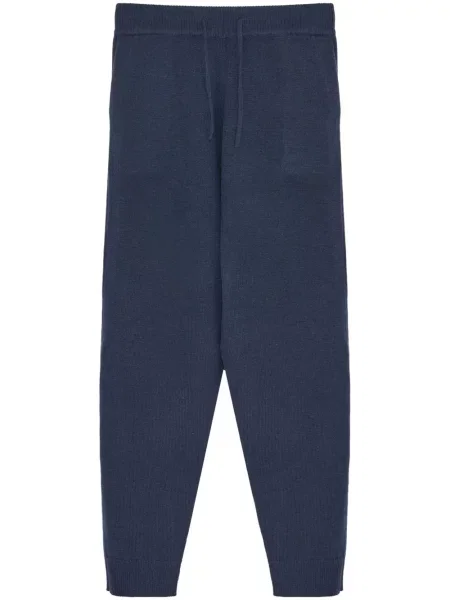 Pantaloni Yves Salomon tricotate albastru