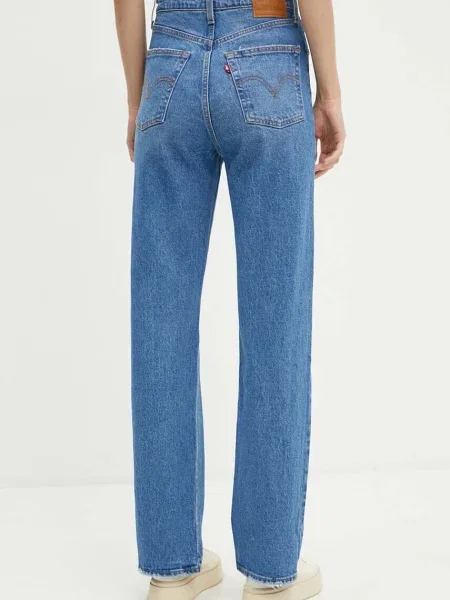 Levi's farmer RIBCAGE FULL LENGTH női magas derekú kék