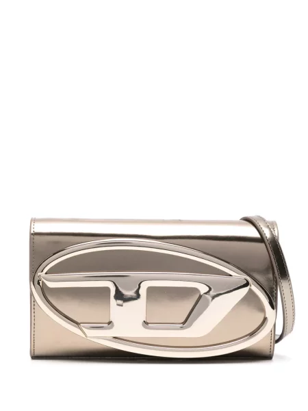 Colier Diesel din piele auriu