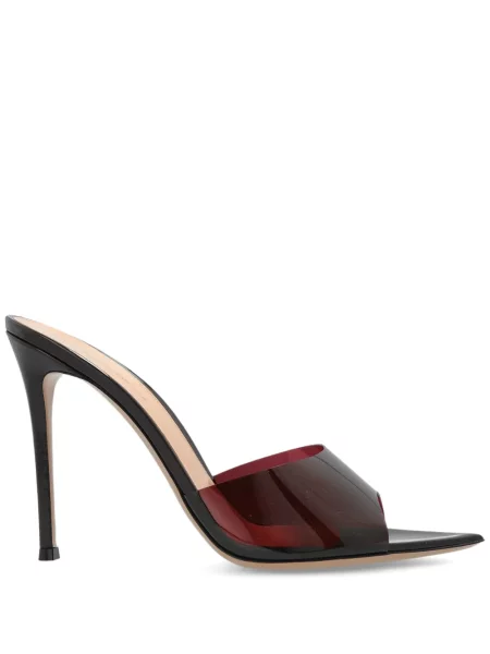 Kožené mules Gianvito Rossi červené