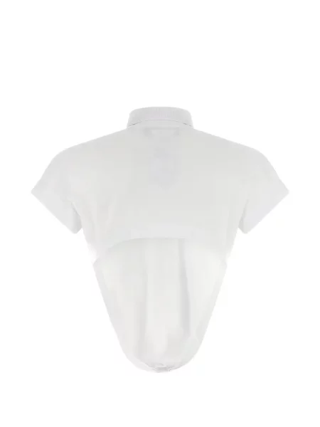 Tricou polo Dsquared2 cu broderie alb