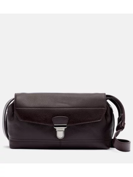 Geantă de mână Lemaire din piele bordo