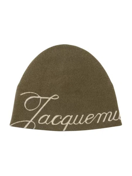 Czapka Jacquemus wełniana zielona