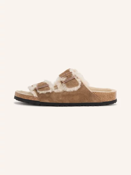 Birkenstock Pantofle Arizona Shearling hnědá