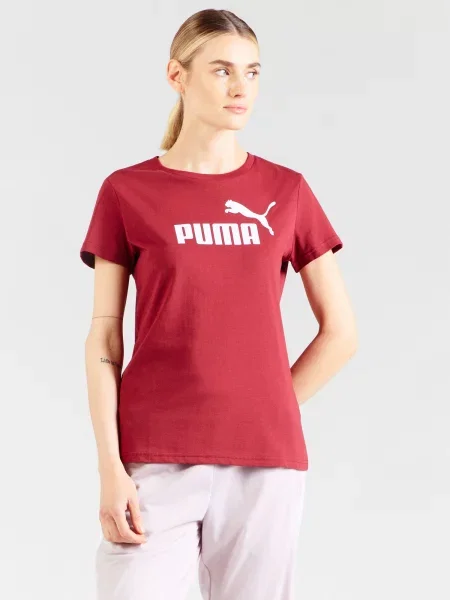 PUMA Funkčné tričko ESS No. 1 krvavo červená biela