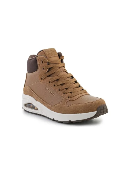 Sneakerși Skechers cu șireturi maro
