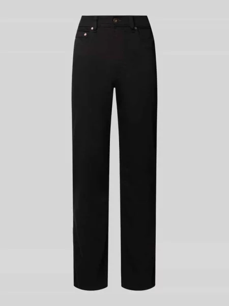 Jeansy o kroju regular fit z wpuszczanymi Bugatti czarne