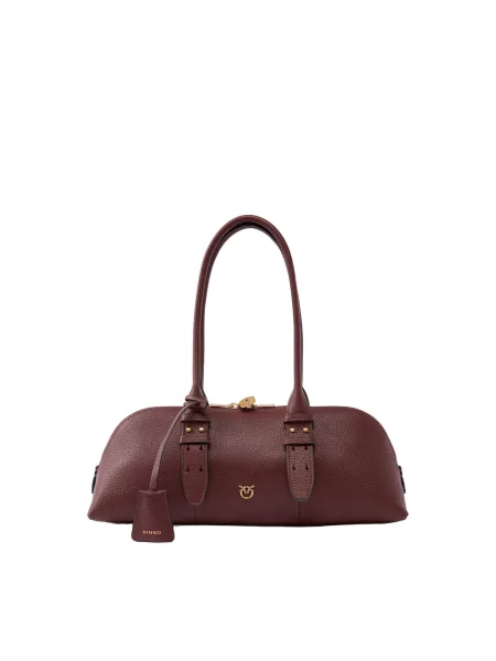 PINKO Kabelka PINKO BOWLING HORIZONTAL BIG SHEEP BIG GRAIN BORSA bordó